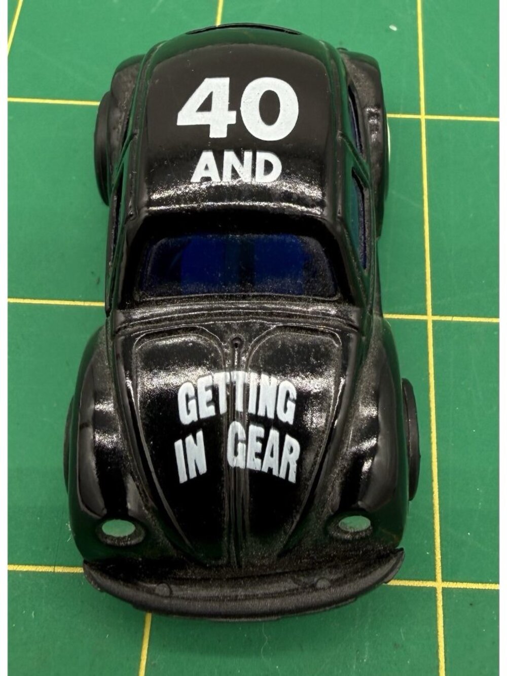 Vintage VW Beetle Russ Berrie 40th Birthday 40 And Getting In Gear Pullback